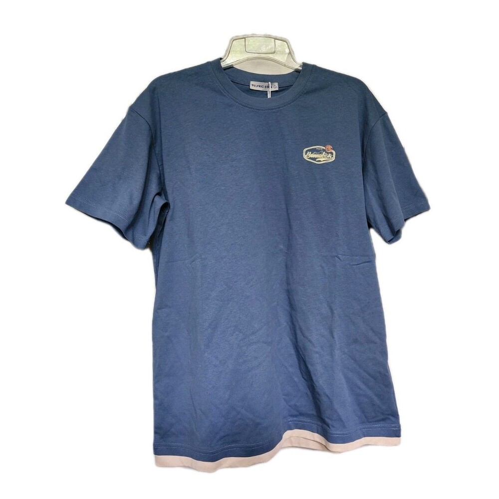 Aelfric Eden Men’s Graphic T-Shirt Blue Tee Size L Streetwear Hipster New